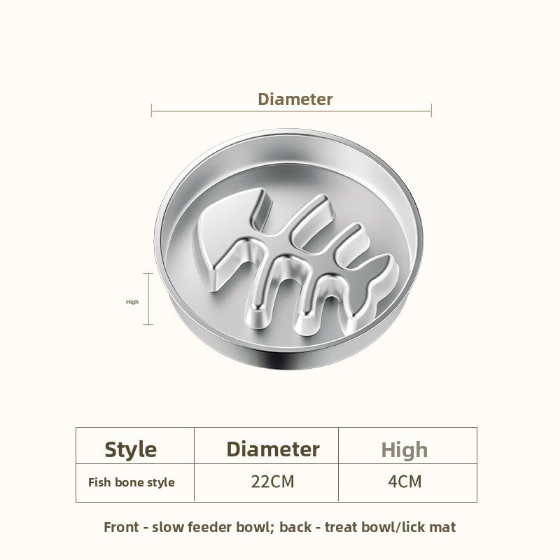 Stainless Steel Slow Feeder Bowl for Dogs & Cats – Anti-Gulp Pet Bowl | Ciotola Antivoracità in Acciaio Inox per Cani e Gatti