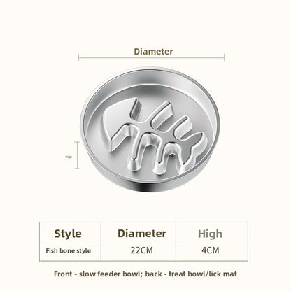Stainless Steel Slow Feeder Bowl for Dogs & Cats – Anti-Gulp Pet Bowl | Ciotola Antivoracità in Acciaio Inox per Cani e Gatti