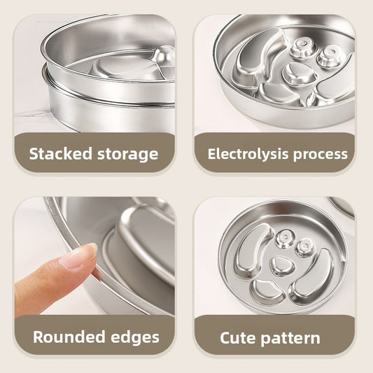 Stainless Steel Slow Feeder Bowl for Dogs & Cats – Anti-Gulp Pet Bowl | Ciotola Antivoracità in Acciaio Inox per Cani e Gatti
