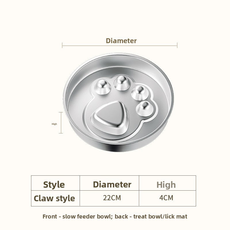 Stainless Steel Slow Feeder Bowl for Dogs & Cats – Anti-Gulp Pet Bowl | Ciotola Antivoracità in Acciaio Inox per Cani e Gatti