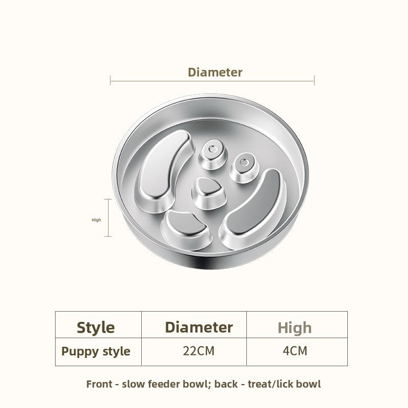 Stainless Steel Slow Feeder Bowl for Dogs & Cats – Anti-Gulp Pet Bowl | Ciotola Antivoracità in Acciaio Inox per Cani e Gatti