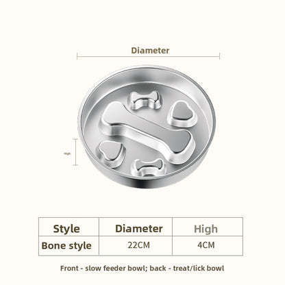 Stainless Steel Slow Feeder Bowl for Dogs & Cats – Anti-Gulp Pet Bowl | Ciotola Antivoracità in Acciaio Inox per Cani e Gatti