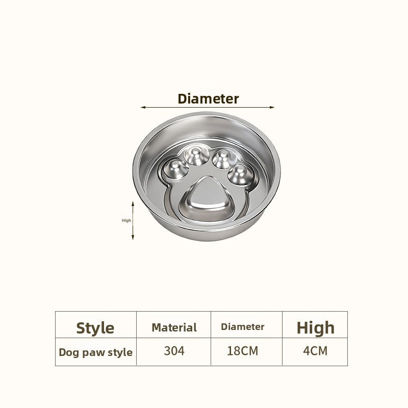 Stainless Steel Slow Feeder Bowl for Dogs & Cats – Anti-Gulp Pet Bowl | Ciotola Antivoracità in Acciaio Inox per Cani e Gatti