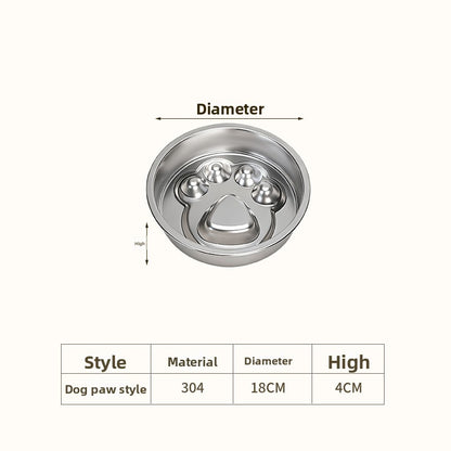Stainless Steel Slow Feeder Bowl for Dogs & Cats – Anti-Gulp Pet Bowl | Ciotola Antivoracità in Acciaio Inox per Cani e Gatti