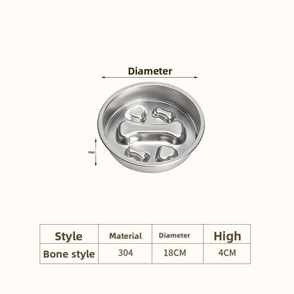 Stainless Steel Slow Feeder Bowl for Dogs & Cats – Anti-Gulp Pet Bowl | Ciotola Antivoracità in Acciaio Inox per Cani e Gatti