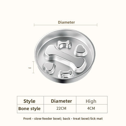 Stainless Steel Slow Feeder Bowl for Dogs & Cats – Anti-Gulp Pet Bowl | Ciotola Antivoracità in Acciaio Inox per Cani e Gatti