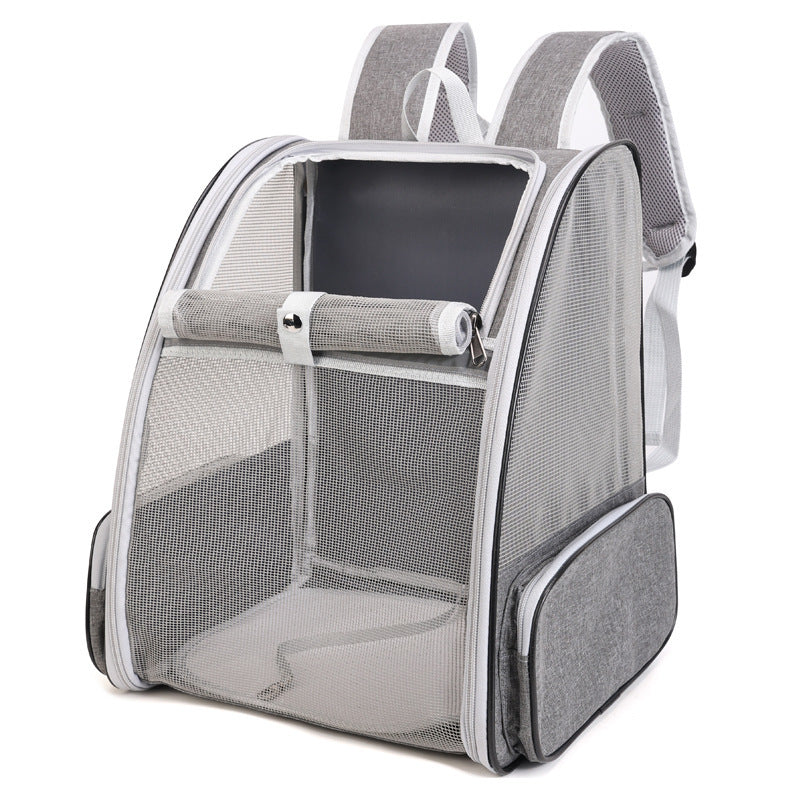 Adjustable Pet Travel Backpack – Breathable Carrier for Cats & Dogs | Zaino Trasportino Regolabile per Gatti e Cani