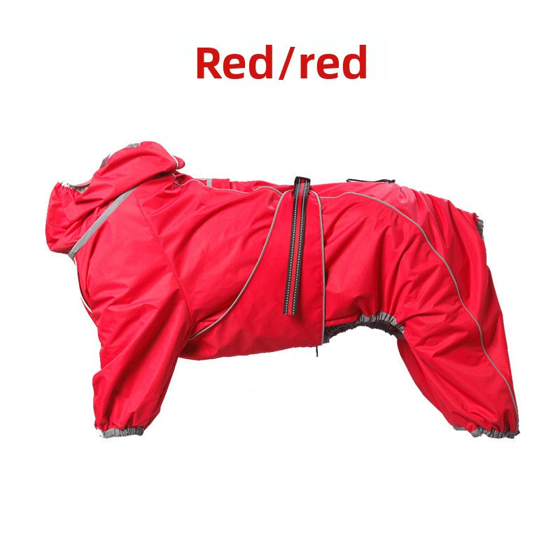 Adjustable Waterproof Dog Jacket – Reflective Raincoat for Medium & Large Dogs | Giacca Impermeabile Regolabile Cane con Riflettori