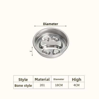 Stainless Steel Slow Feeder Bowl for Dogs & Cats – Anti-Gulp Pet Bowl | Ciotola Antivoracità in Acciaio Inox per Cani e Gatti