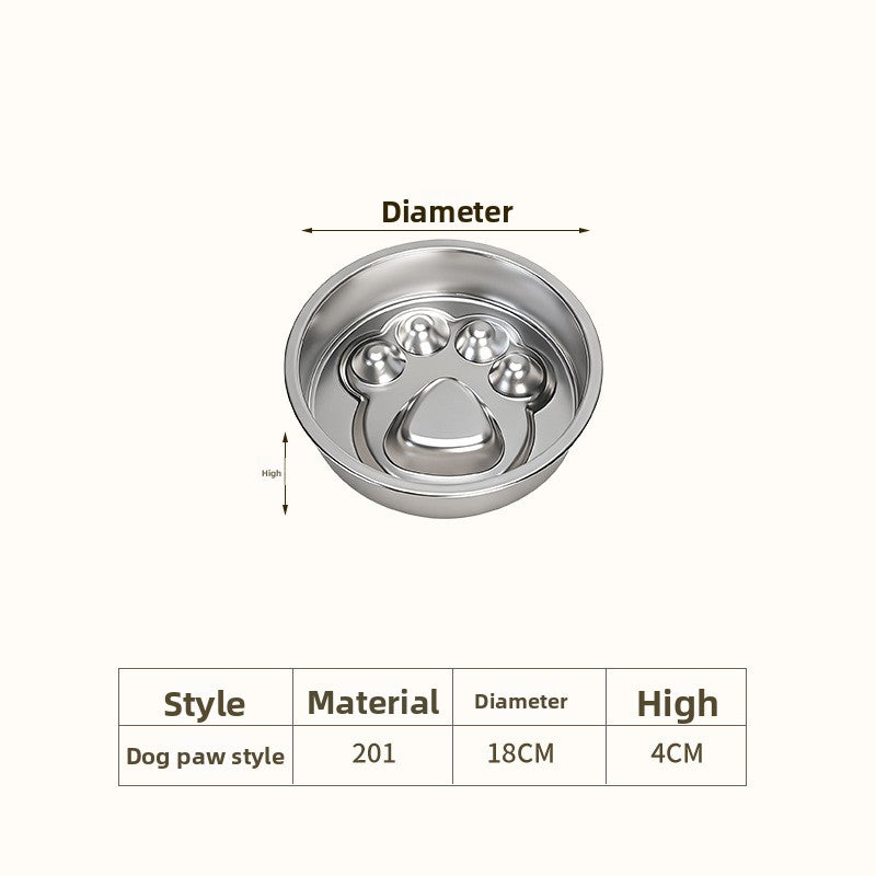 Stainless Steel Slow Feeder Bowl for Dogs & Cats – Anti-Gulp Pet Bowl | Ciotola Antivoracità in Acciaio Inox per Cani e Gatti