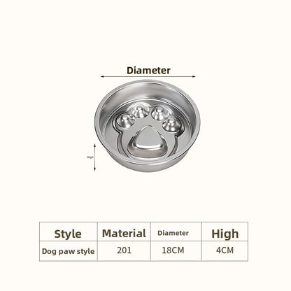 Stainless Steel Slow Feeder Bowl for Dogs & Cats – Anti-Gulp Pet Bowl | Ciotola Antivoracità in Acciaio Inox per Cani e Gatti