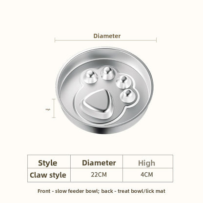 Stainless Steel Slow Feeder Bowl for Dogs & Cats – Anti-Gulp Pet Bowl | Ciotola Antivoracità in Acciaio Inox per Cani e Gatti